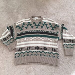 Vintage sweater from Size Appeal. Made in USA 100% acrylic 1x grandpa sweater